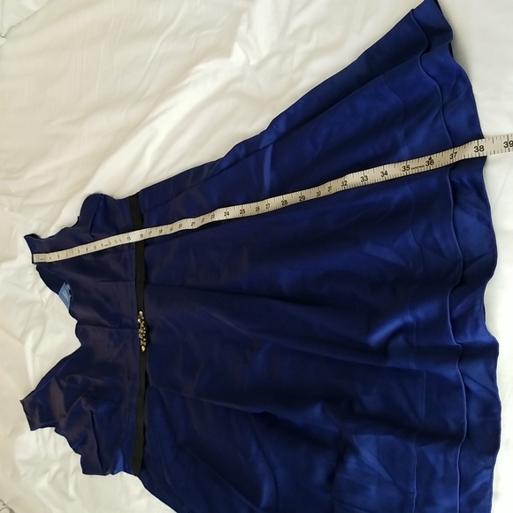 🆕 Vera Wang Blue Satin Dress NWT - Picture 4 of 8